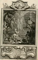 An illustration from Geistliche Todts-Gedancken : bey allerhand Gemählden und Schildereyen in Vorbildung unterschiedlichen Geschlechts, Alters, Standes, und Würdens-Persohnen sich des Todes zu erinneren, aus dessen Lehr die Tugend zu üben, und die Sünd zu meyden : erstlich in Kupfer entworffen, nachmahlen durch sittliche Erörtherung und Uberlegung unter Todten-Farben in Vorschein gebracht, dardurch zum Heyl der Seelen im Gemüth des geneigten Lesers ein lebendige Forcht und embsige Vorsorg des Todes zu erwecken (1753)