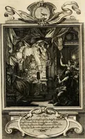 An illustration from Geistliche Todts-Gedancken : bey allerhand Gemählden und Schildereyen in Vorbildung unterschiedlichen Geschlechts, Alters, Standes, und Würdens-Persohnen sich des Todes zu erinnern, aus dessen Lehr die Tugend zu üben, und die Sünd zu meyden : erstlich in Kupfer entworffen, nachmahlen durch sittliche Erörtherung und Uberlegung unter Todten-Farben in Vorschein gebracht, dardurch zum Heyl der Seelen im Gemüth des geneigten Lesers ein lebendige Forcht und embsige Vorsorg des Todes zu erwecken (1753)