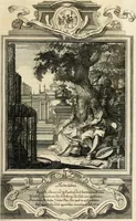 An illustration from Geistliche Todts-Gedancken : bey allerhand Gemählden und Schildereyen in Vorbildung unterschiedlichen Geschlechts, Alters, Standes, und Würdens-Persohnen sich des Todes zu erinnern, aus dessen Lehr die Tugend zu üben, und die Sünd zu meyden : erstlich in Kupfer entworffen, nachmahlen durch sittliche Erörtherung und Uberlegung unter Todten-Farben in Vorschein gebracht, dardurch zum Heyl der Seelen im Gemüth des geneigten Lesers ein lebendige Forcht und embsige Vorsorg des Todes zu erwecken (1753)