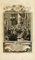 An illustration from Geistliche Todts-Gedancken : bey allerhand Gemählden und Schildereyen in Vorbildung unterschiedlichen Geschlechts, Alters, Standes, und Würdens-Persohnen sich des Todes zu erinnern, aus dessen Lehr die Tugend zu üben, und die Sünd zu meyden : erstlich in Kupfer entworffen, nachmahlen durch sittliche Erörtherung und Uberlegung unter Todten-Farben in Vorschein gebracht, dardurch zum Heyl der Seelen im Gemüth des geneigten Lesers ein lebendige Forcht und embsige Vorsorg des Todes zu erwecken (1753)