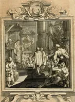 An illustration from Geistliche Todts-Gedancken : bey allerhand Gemählden und Schildereyen in Vorbildung unterschiedlichen Geschlechts, Alters, Standes, und Würdens-Persohnen sich des Todes zu erinnern, aus dessen Lehr die Tugend zu üben, und die Sünd zu meyden : erstlich in Kupfer entworffen, nachmahlen durch sittliche Erörtherung und Uberlegung unter Todten-Farben in Vorschein gebracht, dardurch zum Heyl der Seelen im Gemüth des geneigten Lesers ein lebendige Forcht und embsige Vorsorg des Todes zu erwecken (1753)