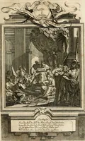 An illustration from Geistliche Todts-Gedancken : bey allerhand Gemählden und Schildereyen in Vorbildung unterschiedlichen Geschlechts, Alters, Standes, und Würdens-Persohnen sich des Todes zu erinnern, aus dessen Lehr die Tugend zu üben, und die Sünd zu meyden : erstlich in Kupfer entworffen, nachmahlen durch sittliche Erörtherung und Uberlegung unter Todten-Farben in Vorschein gebracht, dardurch zum Heyl der Seelen im Gemüth des geneigten Lesers ein lebendige Forcht und embsige Vorsorg des Todes zu erwecken (1753)