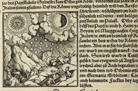 Picture 8 of 57 from Gemeiner loblicher Eydgnoschafft Stetten, Landen vnd Völckeren Chronick wirdiger Thaaten Beschreybung : hieriñ wirt auch die Gelegenheit der gantzen Europe : item ein kurtzuer griffne Chronica Germanie oder Teütschlands : in sonders aber ein fleyssige histori vnd ordenliche Beschreybung Gallie oder Franckrychs fürgestellt : darauff deñ obgedachte der Eydgnoschafft Beschreybung volget ... (1548), leaf 116