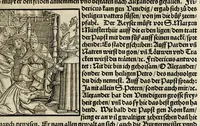 An illustration from Gemeiner loblicher Eydgnoschafft Stetten, Landen vnd Völckeren Chronick wirdiger Thaaten Beschreybung : hieriñ wirt auch die Gelegenheit der gantzen Europe : item ein kurtzuer griffne Chronica Germanie oder Teütschlands : in sonders aber ein fleyssige histori vnd ordenliche Beschreybung Gallie oder Franckrychs fürgestellt : darauff deñ obgedachte der Eydgnoschafft Beschreybung volget ... (1548)