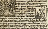 Picture 17 of 57 from Gemeiner loblicher Eydgnoschafft Stetten, Landen vnd Völckeren Chronick wirdiger Thaaten Beschreybung : hieriñ wirt auch die Gelegenheit der gantzen Europe : item ein kurtzuer griffne Chronica Germanie oder Teütschlands : in sonders aber ein fleyssige histori vnd ordenliche Beschreybung Gallie oder Franckrychs fürgestellt : darauff deñ obgedachte der Eydgnoschafft Beschreybung volget ... (1548), leaf 185