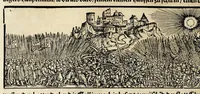 Picture 23 of 57 from Gemeiner loblicher Eydgnoschafft Stetten, Landen vnd Völckeren Chronick wirdiger Thaaten Beschreybung : hieriñ wirt auch die Gelegenheit der gantzen Europe : item ein kurtzuer griffne Chronica Germanie oder Teütschlands : in sonders aber ein fleyssige histori vnd ordenliche Beschreybung Gallie oder Franckrychs fürgestellt : darauff deñ obgedachte der Eydgnoschafft Beschreybung volget ... (1548), leaf 264