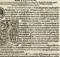 An illustration from Gemeiner loblicher Eydgnoschafft Stetten, Landen vnd Völckeren Chronick wirdiger Thaaten Beschreybung : hieriñ wirt auch die Gelegenheit der gantzen Europe : item ein kurtzuer griffne Chronica Germanie oder Teütschlands : in sonders aber ein fleyssige histori vnd ordenliche Beschreybung Gallie oder Franckrychs fürgestellt : darauff deñ obgedachte der Eydgnoschafft Beschreybung volget ... (1548)