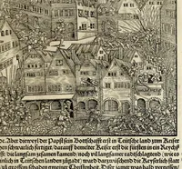 Picture 2 of 57 from Gemeiner loblicher Eydgnoschafft Stetten, Landen vnd Völckeren Chronick wirdiger Thaaten Beschreybung : hieriñ wirt auch die Gelegenheit der gantzen Europe : item ein kurtzuer griffne Chronica Germanie oder Teütschlands : in sonders aber ein fleyssige histori vnd ordenliche Beschreybung Gallie oder Franckrychs fürgestellt : darauff deñ obgedachte der Eydgnoschafft Beschreybung volget ... (1548), leaf 43