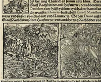 An illustration from Gemeiner loblicher Eydgnoschafft Stetten, Landen vnd Völckeren Chronick wirdiger Thaaten Beschreybung : hieriñ wirt auch die Gelegenheit der gantzen Europe : item ein kurtzuer griffne Chronica Germanie oder Teütschlands : in sonders aber ein fleyssige histori vnd ordenliche Beschreybung Gallie oder Franckrychs fürgestellt : darauff deñ obgedachte der Eydgnoschafft Beschreybung volget ... (1548)