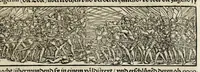 Picture 49 of 57 from Gemeiner loblicher Eydgnoschafft Stetten, Landen vnd Völckeren Chronick wirdiger Thaaten Beschreybung : hieriñ wirt auch die Gelegenheit der gantzen Europe : item ein kurtzuer griffne Chronica Germanie oder Teütschlands : in sonders aber ein fleyssige histori vnd ordenliche Beschreybung Gallie oder Franckrychs fürgestellt : darauff deñ obgedachte der Eydgnoschafft Beschreybung volget ... (1548), leaf 477