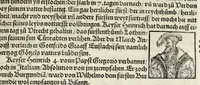 An illustration from Gemeiner loblicher Eydgnoschafft Stetten, Landen vnd Völckeren Chronick wirdiger Thaaten Beschreybung : hieriñ wirt auch die Gelegenheit der gantzen Europe : item ein kurtzuer griffne Chronica Germanie oder Teütschlands : in sonders aber ein fleyssige histori vnd ordenliche Beschreybung Gallie oder Franckrychs fürgestellt : darauff deñ obgedachte der Eydgnoschafft Beschreybung volget ... (1548)