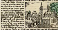 Picture 28 of 76 from Gemeiner loblicher Eydgnoschafft Stetten, Landen vnd Völckeren Chronick wirdiger Thaaten Beschreybung : hieriñ wirt auch die Gelegenheit der gantzen Europe : item ein kurtzuer griffne Chronica Germanie oder Teütschlands : in sonders aber ein fleyssige histori vnd ordenliche Beschreybung Gallie oder Franckrychs fürgestellt : darauff deñ obgedachte der Eydgnoschafft Beschreybung volget ... (1548), leaf 222