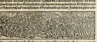 Picture 30 of 76 from Gemeiner loblicher Eydgnoschafft Stetten, Landen vnd Völckeren Chronick wirdiger Thaaten Beschreybung : hieriñ wirt auch die Gelegenheit der gantzen Europe : item ein kurtzuer griffne Chronica Germanie oder Teütschlands : in sonders aber ein fleyssige histori vnd ordenliche Beschreybung Gallie oder Franckrychs fürgestellt : darauff deñ obgedachte der Eydgnoschafft Beschreybung volget ... (1548), leaf 255