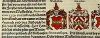 An illustration from Gemeiner loblicher Eydgnoschafft Stetten, Landen vnd Völckeren Chronick wirdiger Thaaten Beschreybung : hieriñ wirt auch die Gelegenheit der gantzen Europe : item ein kurtzuer griffne Chronica Germanie oder Teütschlands : in sonders aber ein fleyssige histori vnd ordenliche Beschreybung Gallie oder Franckrychs fürgestellt : darauff deñ obgedachte der Eydgnoschafft Beschreybung volget ... (1548)