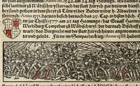 Picture 63 of 76 from Gemeiner loblicher Eydgnoschafft Stetten, Landen vnd Völckeren Chronick wirdiger Thaaten Beschreybung : hieriñ wirt auch die Gelegenheit der gantzen Europe : item ein kurtzuer griffne Chronica Germanie oder Teütschlands : in sonders aber ein fleyssige histori vnd ordenliche Beschreybung Gallie oder Franckrychs fürgestellt : darauff deñ obgedachte der Eydgnoschafft Beschreybung volget ... (1548), leaf 466