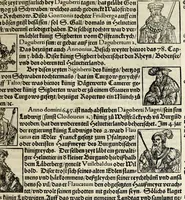 Picture 11 of 76 from Gemeiner loblicher Eydgnoschafft Stetten, Landen vnd Völckeren Chronick wirdiger Thaaten Beschreybung : hieriñ wirt auch die Gelegenheit der gantzen Europe : item ein kurtzuer griffne Chronica Germanie oder Teütschlands : in sonders aber ein fleyssige histori vnd ordenliche Beschreybung Gallie oder Franckrychs fürgestellt : darauff deñ obgedachte der Eydgnoschafft Beschreybung volget ... (1548), leaf 81