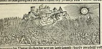 Picture 15 of 76 from Gemeiner loblicher Eydgnoschafft Stetten, Landen vnd Völckeren Chronick wirdiger Thaaten Beschreybung : hieriñ wirt auch die Gelegenheit der gantzen Europe : item ein kurtzuer griffne Chronica Germanie oder Teütschlands : in sonders aber ein fleyssige histori vnd ordenliche Beschreybung Gallie oder Franckrychs fürgestellt : darauff deñ obgedachte der Eydgnoschafft Beschreybung volget ... (1548), leaf 99