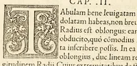 An illustration from Gemmae Frisii medici et mathematici De radio astronomico & geometrico liber. : in quo multa quae ad geographia[m], opticam, geometriam & astronomiam vtiliss. sunt, demonstrantur. Illustriss[imi] comiti de Feria dicatus (1545)