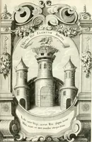 An illustration from Genealogia serenissimae domus Austriacae : a Philippo Primo, Rege Hispaniarum, altero Austriacae magnitudinis fundatore, ad Augustissimos Caesares Leopoldum et Margaretham deducta : et eisdem Augustissimis, dum felici et toto orbe desiderato hymenaeo jungerentur, submississime dedicata ab Archiducali Collegio Graecensi Societatis Jesu (1666)