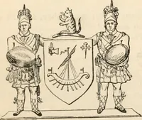 An illustration from A genealogical and heraldic history of the commoners of Great Britain and Ireland, enjoying territorial possessions or high official rank; but univested with heritable honours (1838)