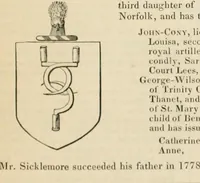 An illustration from A genealogical and heraldic history of the commoners of Great Britain and Ireland, enjoying territorial possessions or high official rank; but univested with heritable honours (1838)