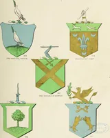An illustration from A genealogical history of Irish families : with their crests and armorial bearings (1895)