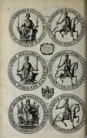 Picture 2 of 25 from A genealogical history of the kings of England, and monarchs of Great Britain, &c. : from the Conquest, anno 1066, to the year 1677 : in seven parts or books containing a discourse of their several lives, marriages, and issues ... with their effigies, seals, tombs ... all engraven in copper plates : furnished with several remarques and annotations (1677), leaf 74