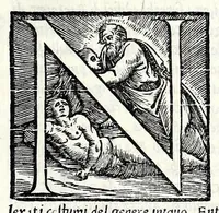 An illustration from Geneologia de gli dei : i quin deci libri di M. Giouanni Boccaccio, sopra la origine et discendenza di tutti gli dei de' gentili, con la spositione & sensi allegorici delle fauole, & con la dichiaratione dell'historie appartenenti à detta materia (1547)