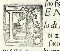 An illustration from Geneologia de gli dei : i quin deci libri di M. Giouanni Boccaccio, sopra la origine et discendenza di tutti gli dei de' gentili, con la spositione & sensi allegorici delle fauole, & con la dichiaratione dell'historie appartenenti à detta materia (1547)