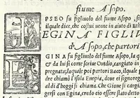 An illustration from Geneologia de gli dei : i quin deci libri di M. Giouanni Boccaccio, sopra la origine et discendenza di tutti gli dei de' gentili, con la spositione & sensi allegorici delle fauole, & con la dichiaratione dell'historie appartenenti à detta materia (1547)