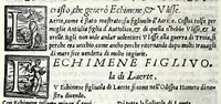 An illustration from Geneologia de gli dei : i quin deci libri di M. Giouanni Boccaccio, sopra la origine et discendenza di tutti gli dei de' gentili, con la spositione & sensi allegorici delle fauole, & con la dichiaratione dell'historie appartenenti à detta materia (1547)