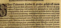 Picture 4 of 6 from General Chronica, das ist: Warhaffte eigentliche vnd kurtze Beschreibung, vieler namhaffter, vnd zum Theil biss daher vnbekannter Landtschafften, : erstlich dess Grossmechtigen vnd gewaltigen Herrn Priester Johan[n]s, Königs in Morenlandt, Königreichen vnd Herrschafften, auch derselbigen beyde geistliche vnd weltliche Regiment. Zum andern ein gemeine Beschreibung dess gantzen Erdbodems, in drey Bücher getheilt, nemlich, Asiam, Aphricam, vnd Europam, vnd was sich fürnemlich darinnen für guts und böses, zu Wasser und Landt, mit Krieg, Brunst, Hunger vnd dergleichen, von anfang der Welt, biss vff erbauwung der Statt Rom, vnd von dannen biss zu der Zeit Honorii vnd Theodosii, begeben vnd zugetrragen hat. Zum dritten vnd letzten, ein kurtzer Summarischer doch verstendtlicher Ausszug vnd Beschreibung der neuw erfundenen Inseln, Americe vnd Magellane, so man die neuwe Welt pflegt zu nennen. Darinnen alle Völcker vnd Nationen, die in der gantzen Welt (als viel deren jetziger Zeit bekannt sind) wohnen, sampt ihrer Ankunfft und Herkommen, auch Art vnd Natur, item Ceremonien und Gebräuchen in geistlichen und weltlichen sachen, trewlich beschrieben, vnd gleich als in einer Tafel abgemalt, für die Augen gestelt werden. Jetzt auffs neuw mit sonderm grossen fleiss, besser als zuuor, beschrieben vnd verteutscht, auch mehrer richtigkeit halben in drey vnderschiedliche Bücher getheilt, dergleichen noch niemals aussgangen (1581), leaf 131