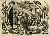 Picture 18 of 31 from Genii Serenissimorum Principum Philippi Wilhelmi Comitis Palatini Rheni ... sponsi, et Annae Catharinae Constantiae, augustissimorum regum Sigismundi III. filiae, Vladislai IV. sororis, Poloniae et Sueciae &c principis, sponsae : quos in nuptiali eorundem solennitate tria Societatis Jesu Collegia Dusseldorpiense, Monasterioeiffliacum e[t] Marcoduranum clementissimis suis dominis et munificentissimis fundatoribus D. C (1642), leaf 42