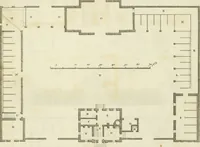 An illustration from The gentleman and farmer's architect : a new work, containing a great variety of useful and genteel designs, being correct plans and elevations of parsonage and farm houses, lodges for parks, pinery, peach, hot and green houses, with the fire-wall, tan-pit, &c. particularly described ... : with scales and tables of reference, describing the several parts, with their just dimensions and use (1762)
