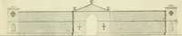 An illustration from The gentleman and farmer's architect : a new work, containing a great variety of useful and genteel designs, being correct plans and elevations of parsonage and farm houses, lodges for parks, pinery, peach, hot and green houses, with the fire-wall, tan-pit, &c. particularly described ... : with scales and tables of reference, describing the several parts, with their just dimensions and use (1762)