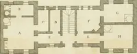 An illustration from The gentleman and farmer's architect : a new work, containing a great variety of useful and genteel designs, being correct plans and elevations of parsonage and farm houses, lodges for parks, pinery, peach, hot and green houses, with the fire-wall, tan-pit, &c. particularly described ... : with scales and tables of reference, describing the several parts, with their just dimensions and use (1762)