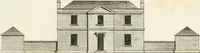 An illustration from The country gentleman's architect, in a great variety of new designs, for cottages, farm-houses, country-houses, villas, lodges for park or garden entrances, and ornamental wooden gates : with plans of the offices belonging to each design, distributed with a strict attention to convenience, elegance, and economy (1787)