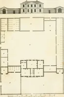 An illustration from The country gentleman's architect, in a great variety of new designs, for cottages, farm-houses, country-houses, villas, lodges for park or garden entrances, and ornamental wooden gates : with plans of the offices belonging to each design, distributed with a strict attention to convenience, elegance, and economy (1787)