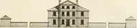 An illustration from The country gentleman's architect, in a great variety of new designs, for cottages, farm-houses, country-houses, villas, lodges for park or garden entrances, and ornamental wooden gates : with plans of the offices belonging to each design, distributed with a strict attention to convenience, elegance, and economy (1787)