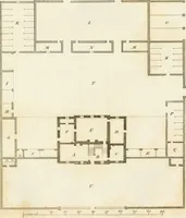 An illustration from The country gentleman's architect, in a great variety of new designs, for cottages, farm-houses, country-houses, villas, lodges for park or garden entrances, and ornamental wooden gates : with plans of the offices belonging to each design, distributed with a strict attention to convenience, elegance, and economy (1787)