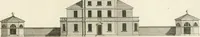 An illustration from The country gentleman's architect, in a great variety of new designs, for cottages, farm-houses, country-houses, villas, lodges for park or garden entrances, and ornamental wooden gates : with plans of the offices belonging to each design, distributed with a strict attention to convenience, elegance, and economy (1787)
