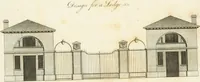 Picture 58 of 72 from The country gentleman's architect, in a great variety of new designs, for cottages, farm-houses, country-houses, villas, lodges for park or garden entrances, and ornamental wooden gates : with plans of the offices belonging to each design, distributed with a strict attention to convenience, elegance, and economy (1787), leaf 90