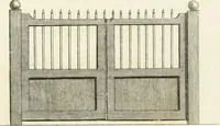 An illustration from The country gentleman's architect, in a great variety of new designs, for cottages, farm-houses, country-houses, villas, lodges for park or garden entrances, and ornamental wooden gates : with plans of the offices belonging to each design, distributed with a strict attention to convenience, elegance, and economy (1787)