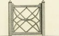 An illustration from The country gentleman's architect, in a great variety of new designs, for cottages, farm-houses, country-houses, villas, lodges for park or garden entrances, and ornamental wooden gates : with plans of the offices belonging to each design, distributed with a strict attention to convenience, elegance, and economy (1787)