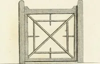An illustration from The country gentleman's architect, in a great variety of new designs, for cottages, farm-houses, country-houses, villas, lodges for park or garden entrances, and ornamental wooden gates : with plans of the offices belonging to each design, distributed with a strict attention to convenience, elegance, and economy (1787)