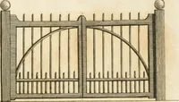 An illustration from The country gentleman's architect, in a great variety of new designs, for cottages, farm-houses, country-houses, villas, lodges for park or garden entrances, and ornamental wooden gates : with plans of the offices belonging to each design, distributed with a strict attention to convenience, elegance, and economy (1787)