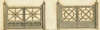 An illustration from The country gentleman's architect, in a great variety of new designs, for cottages, farm-houses, country-houses, villas, lodges for park or garden entrances, and ornamental wooden gates : with plans of the offices belonging to each design, distributed with a strict attention to convenience, elegance, and economy (1787)