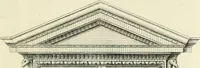 An illustration from The gentlemens or builders companion : containing variety of usefull designs for doors, gateways, peers, pavilions, temples, chimney-pieces, slab tables, pier glasses, or tabernacle frames, ceiling peices [sic] &c. (1739)