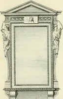 An illustration from The gentlemens or builders companion : containing variety of usefull designs for doors, gateways, peers, pavilions, temples, chimney-pieces, slab tables, pier glasses, or tabernacle frames, ceiling peices [sic] &c. (1739)
