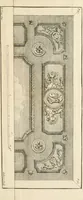 An illustration from The gentlemens or builders companion : containing variety of usefull designs for doors, gateways, peers, pavilions, temples, chimney-pieces, slab tables, pier glasses, or tabernacle frames, ceiling peices [sic] &c. (1739)